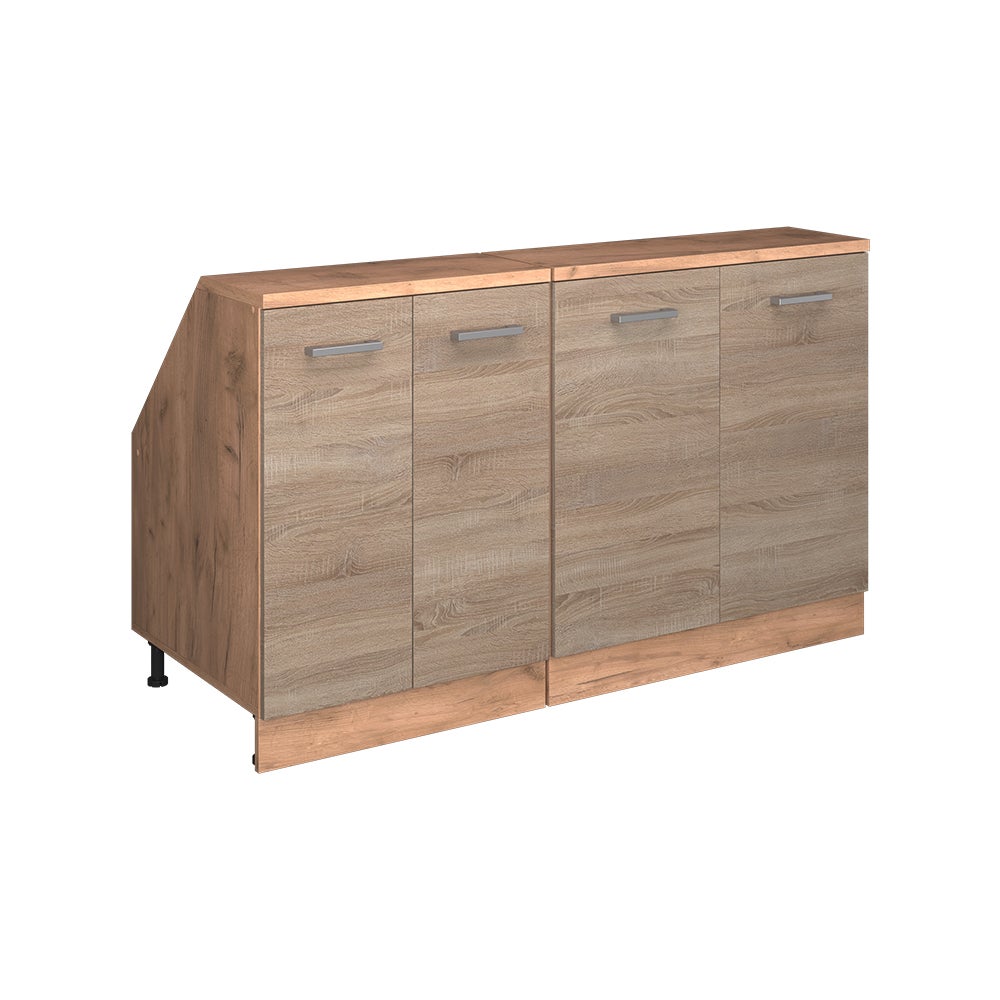 Vicco Zestaw szafek na dach skośny Rion, Sonoma, 140 cm Zestaw 2 korpusów szafy głębokość 60 cm