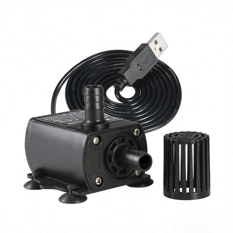 USB DC5V 2.4W Ultra-quiet mini bezszczotkowa pompa wodna wodoodporny zanurzeniowy fontanna akwarium Circulating 250L/H wysokość podnoszenia 200cm
