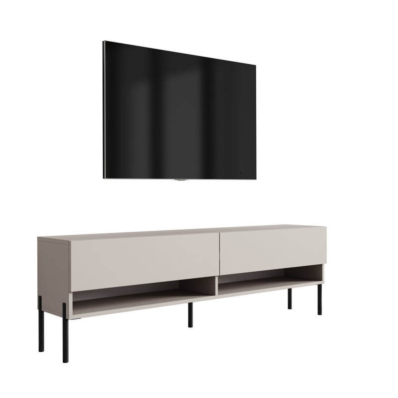 Szafka pod telewizor 170 cm Kaszmir, nóżki proste czarne, 170 × 32 × 52 cm