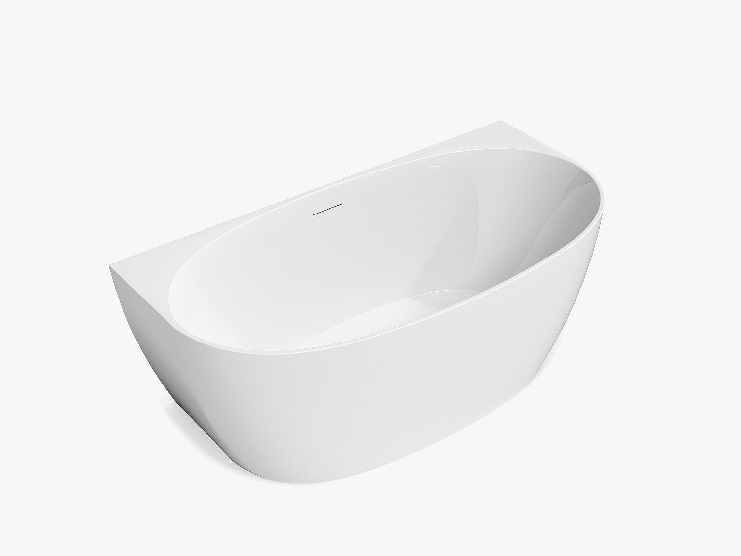 Wanna półwolnostojąca biała - 203 L - Akryl - 150 x 72 x 58 cm - AMOSARI