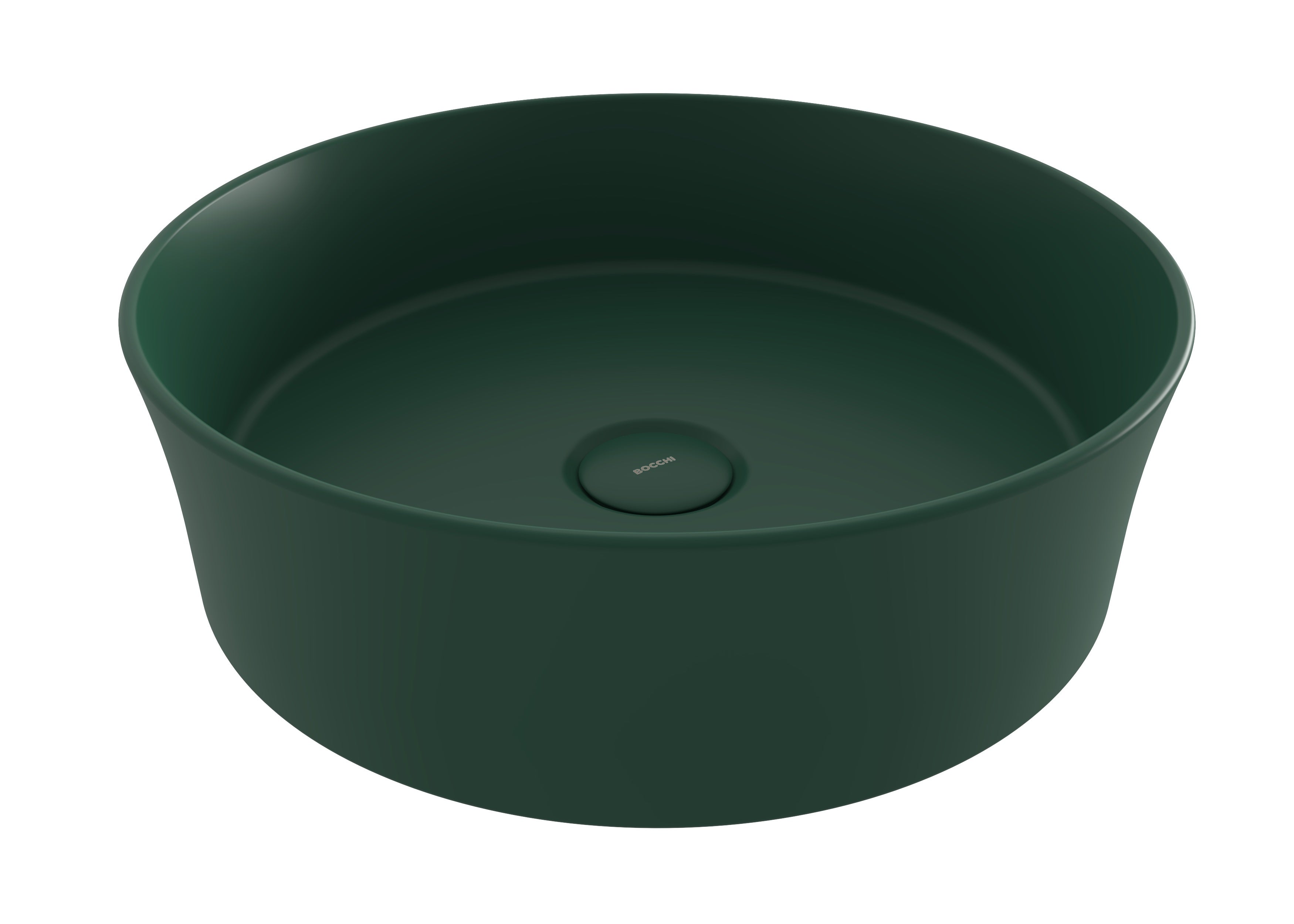 BOCCHI SOTTILE Umywalka nablatowa 38cm Zielona