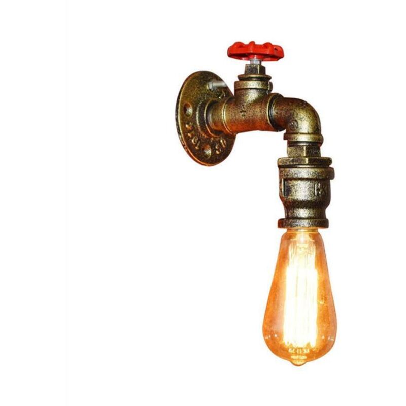 Kinkiet w stylu retro industrialnym, wykonany z recyklingowanych żarówek, idealny do kuchni i salonów (żarówki nie są dołączone).