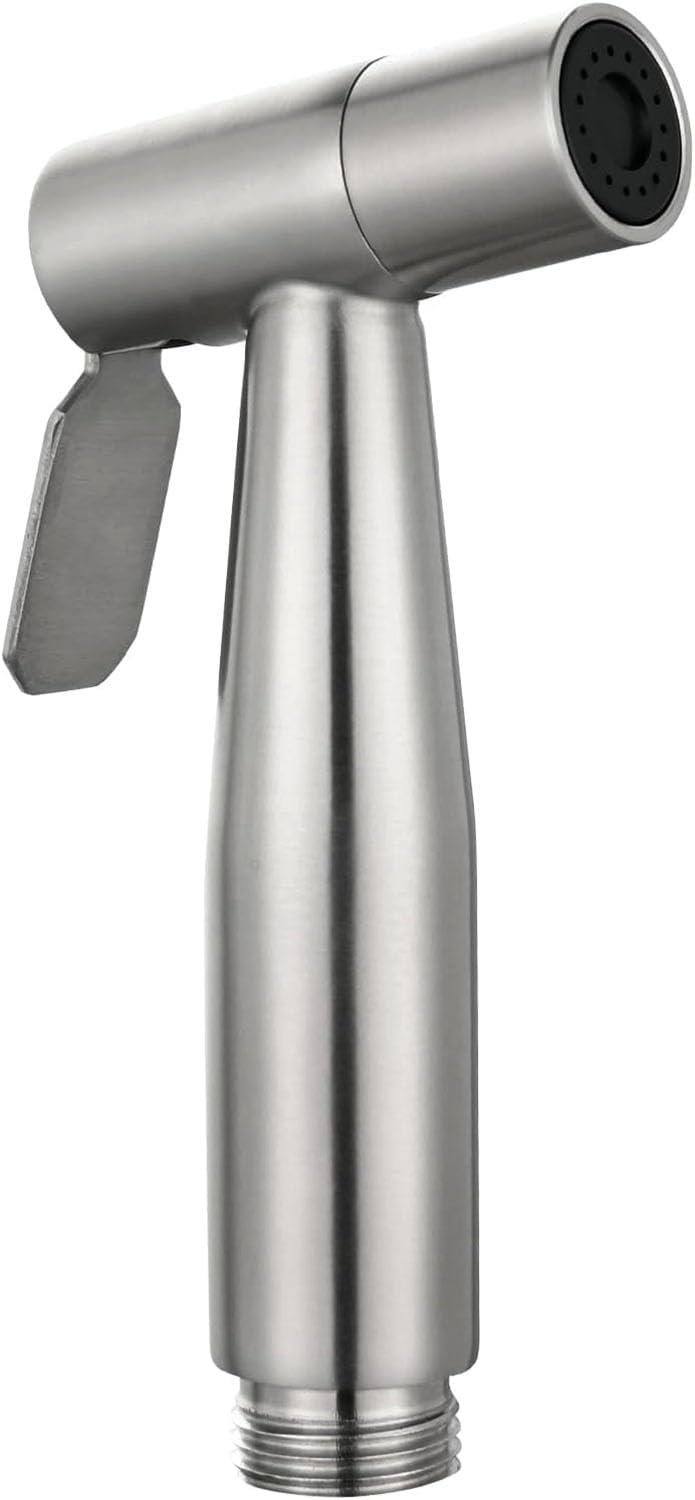 Prysznic toaletowy ręczny, prysznic łazienkowy ze stali nierdzewnej z przyłączem gwintowanym G1/2 (20 mm), srebrny