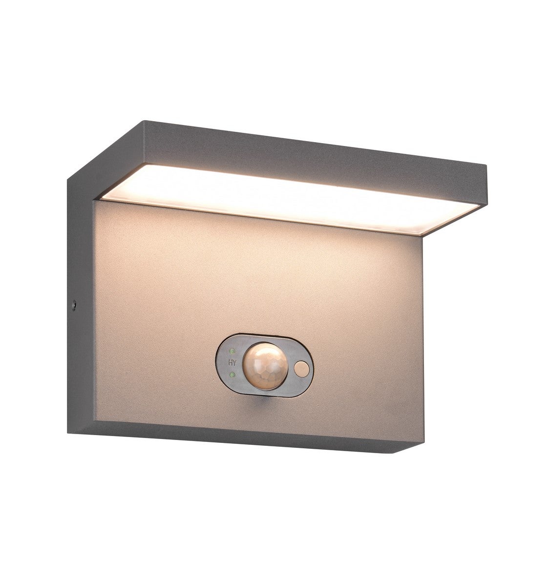 Kinkiet solarny hybrydowy czujniki LED BLYDE 5W aluminium antracytowy wym:13x18x10,1cm IP65 Trio