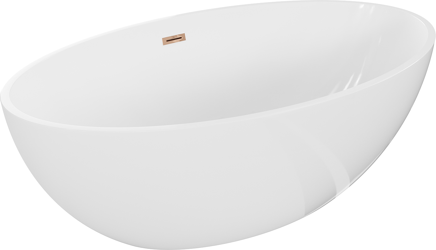 Mexen Nike wanna wolnostojąca 175 x 100 cm, biała, przelew różowe złoto - 54071751000-60