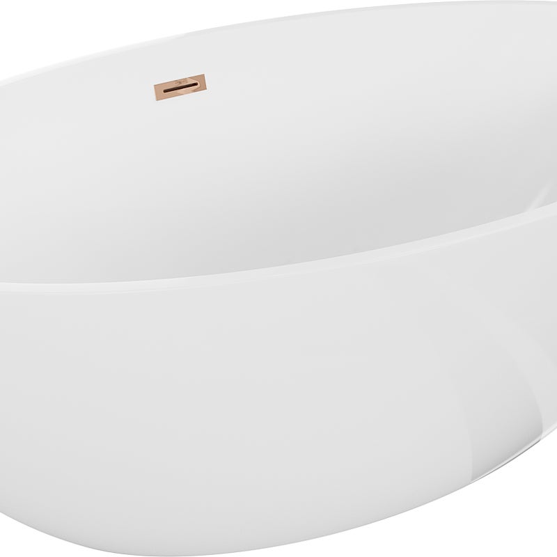 Mexen Nike wanna wolnostojąca 175 x 100 cm, biała, przelew różowe złoto - 54071751000-60