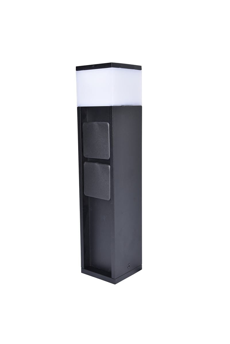 Lampa ogrodowa stojąca Mains czarno-biała LED 11W 3000K 750lm IP54 wym: 36,7 x 8 x 8 cm aluminium Lutec