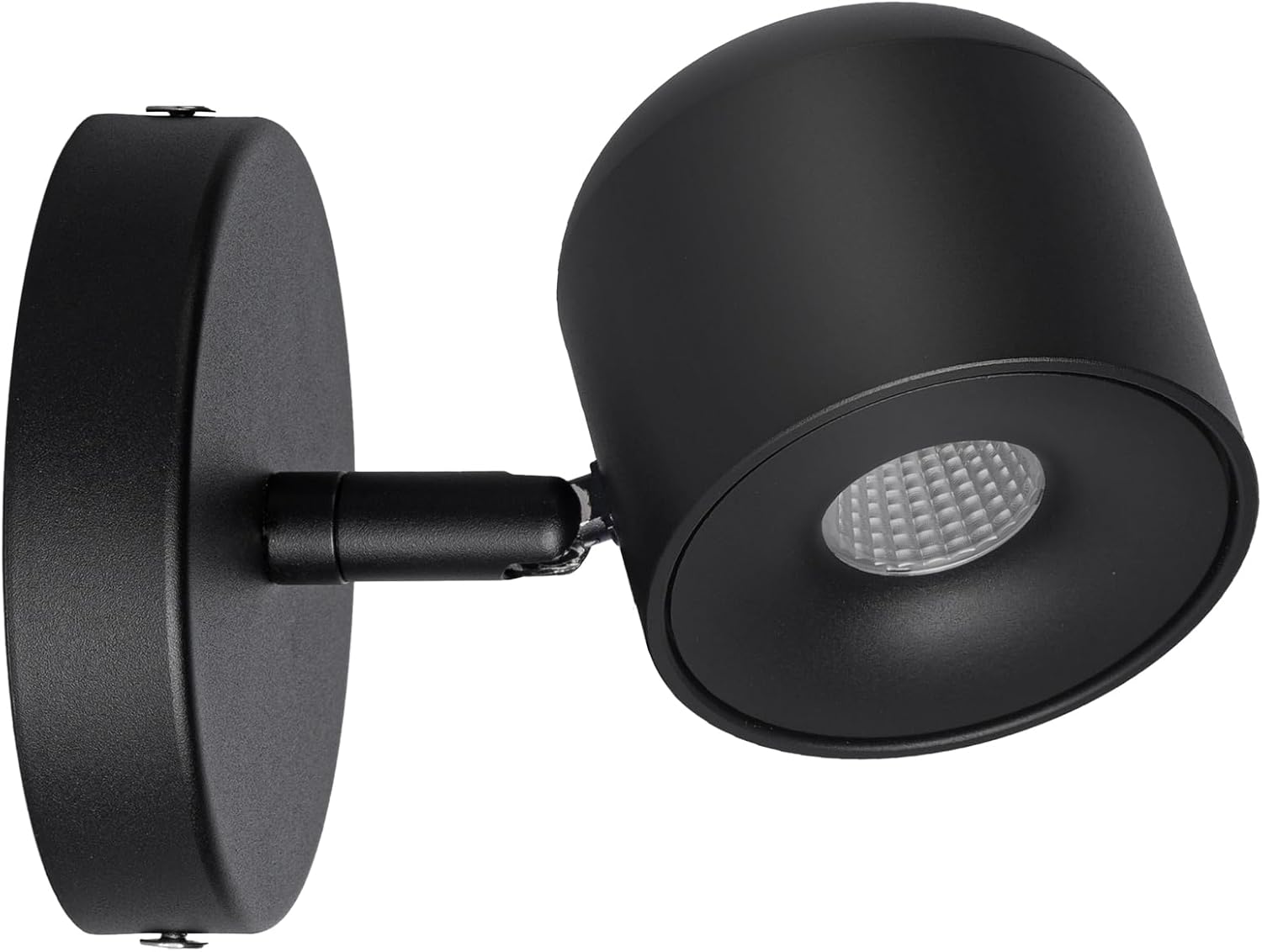Lampka nocna LED, regulowana, do czytania, montowana na ścianie, ciepłe światło, 3000K, 7W (czarna)