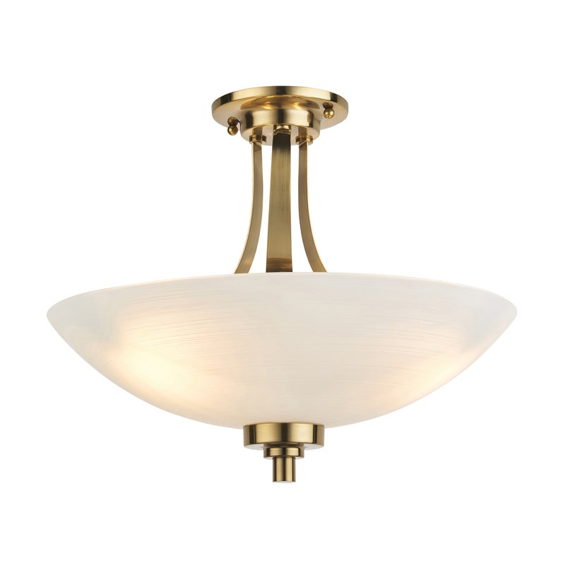 Lampa wisząca WELLES antyczna mosiężna 3xE27x20W szkło wym:35x41x41cm IP20 Endon