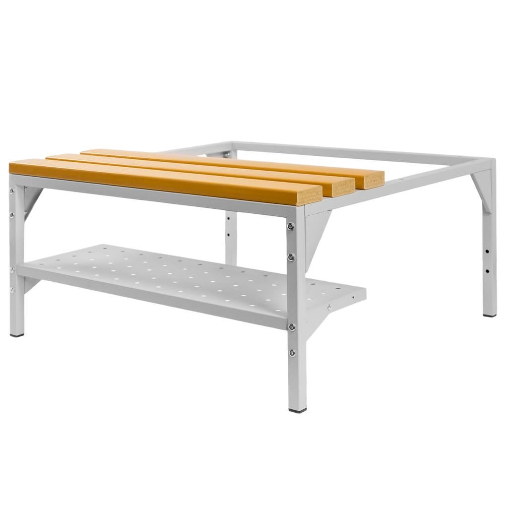 Podstawa z ławeczką WPC pod szafkę BHP wraz z półką na buty Mega-M J-80 80x80x43cm skręcana