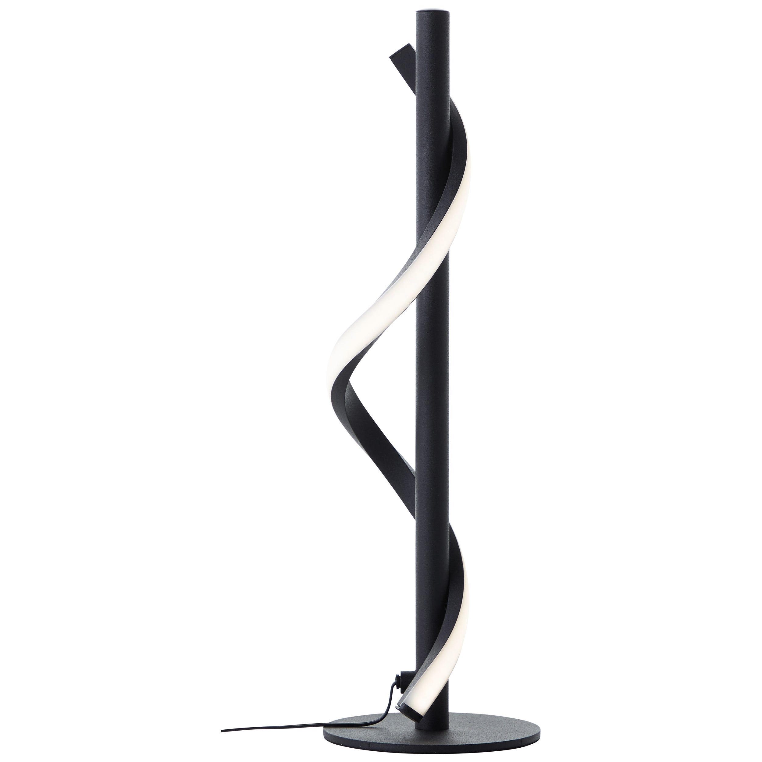 Brilliant lampa Eunice LED lampa stołowa 40cm czarny mat drewno/plastik/czarny metal 6,5 W zintegrowana dioda LED