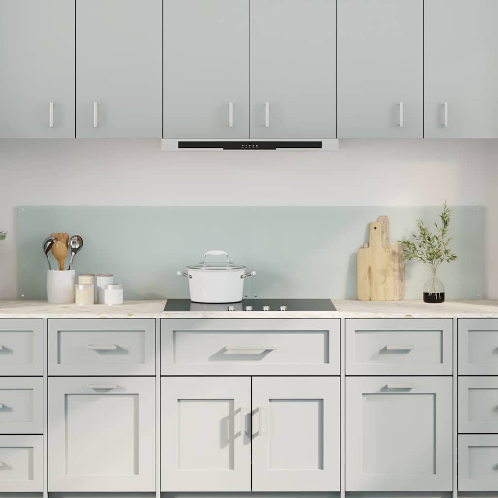 Panel kuchenny 2 pcs Biały 100 x 40 cm szkło hartowane vidaXL