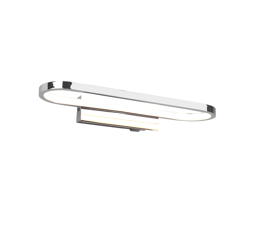 Kinkiet ścienny Gianni chromowany biały LED 17W 3000K 1700lm do łazienki wym: 7,5 x 40 x 14,8 cm akryl IP44 Trio
