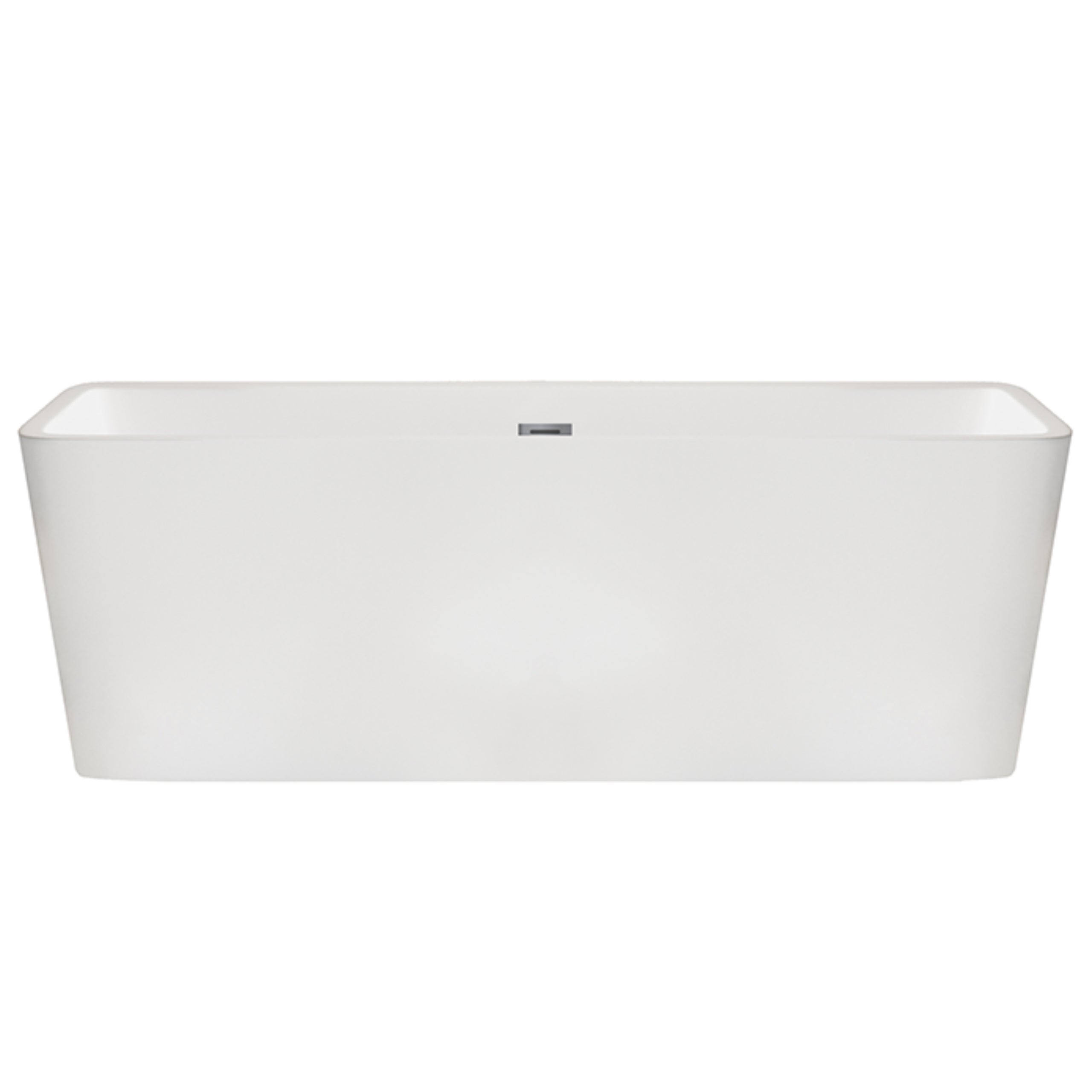 Wanna wolnostojąca AquaUno 170 x 80 cm biała z chromowanym przelewem + syfon i korek klik klak