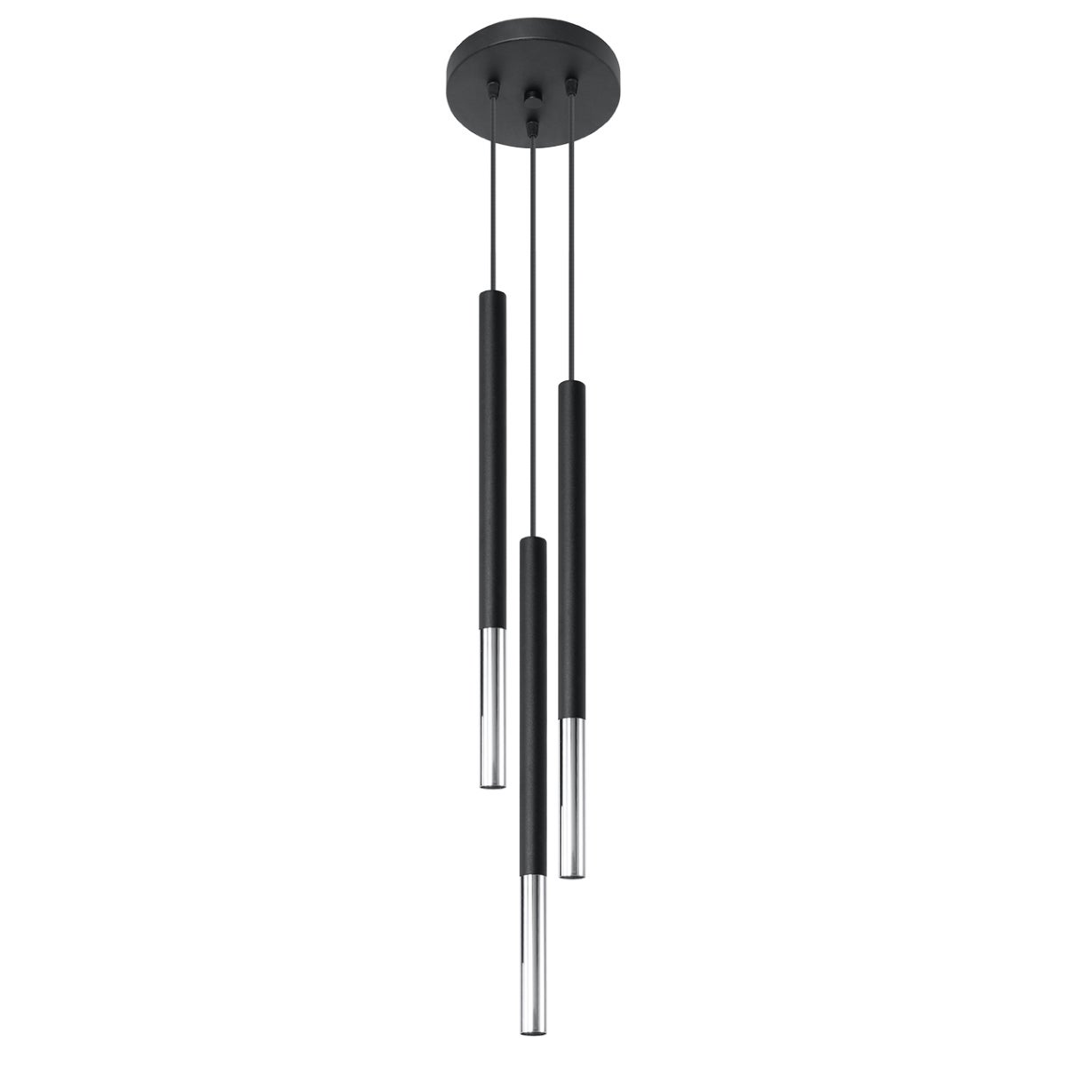 Lampa wisząca VITREO czarna-chromowana 3xG9x12W metal wym:100x15x15cm IP20 Pure Lume
