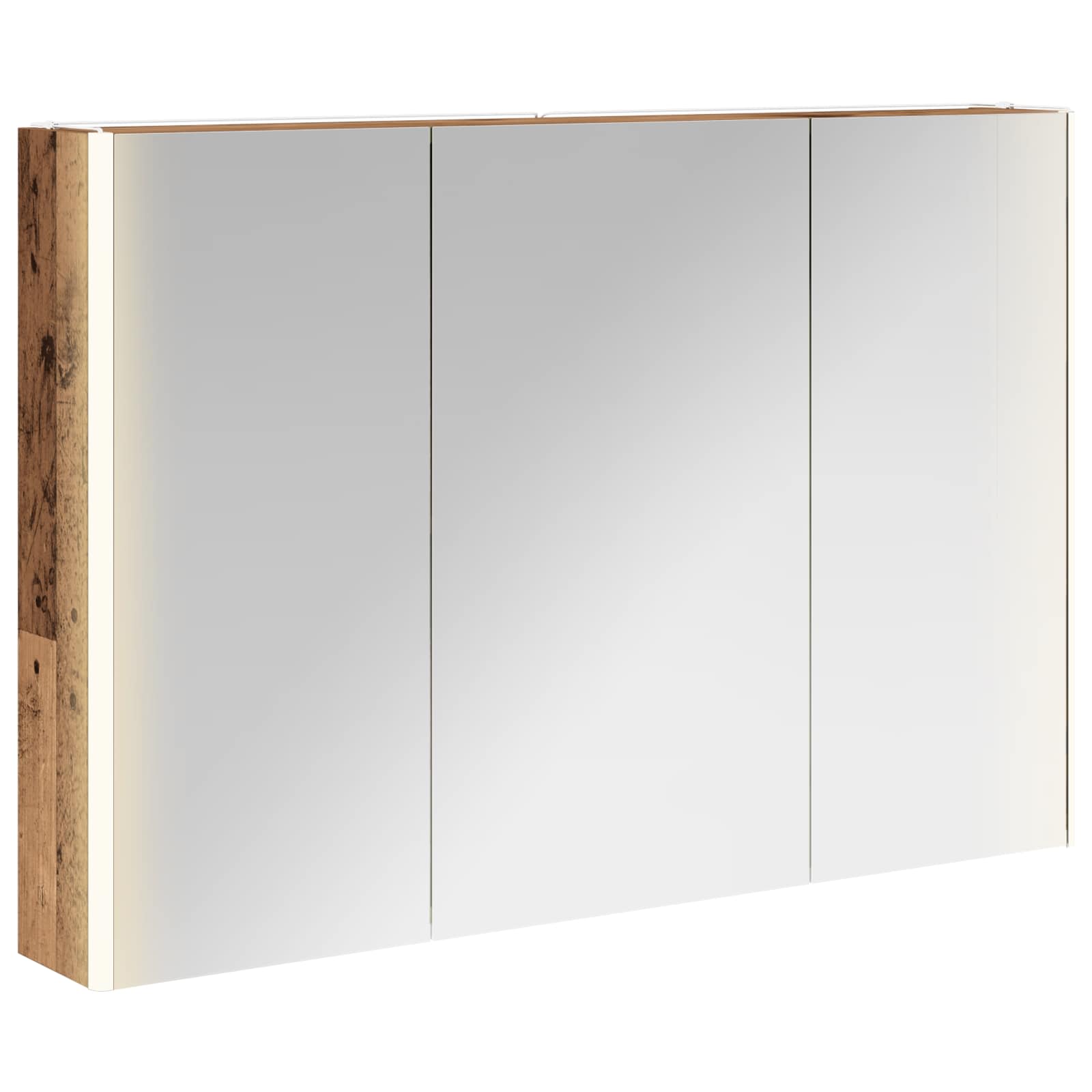 Szafka z lustrem do łazienki Stare drewno 103,5 x 15,5 x 70 cm