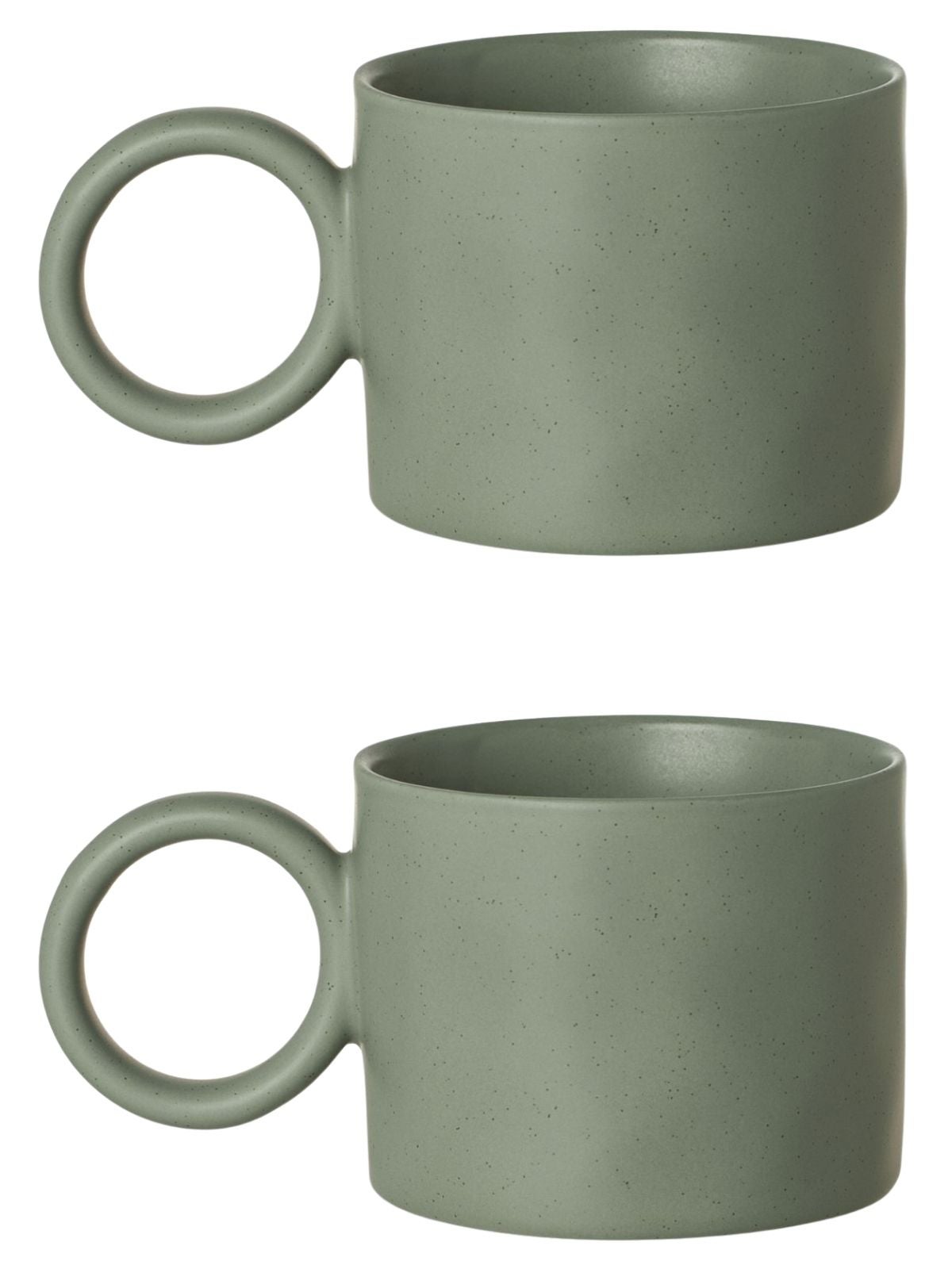 Komplet kubków Mare Estia 400 ml zielone porcelana 2 szt.