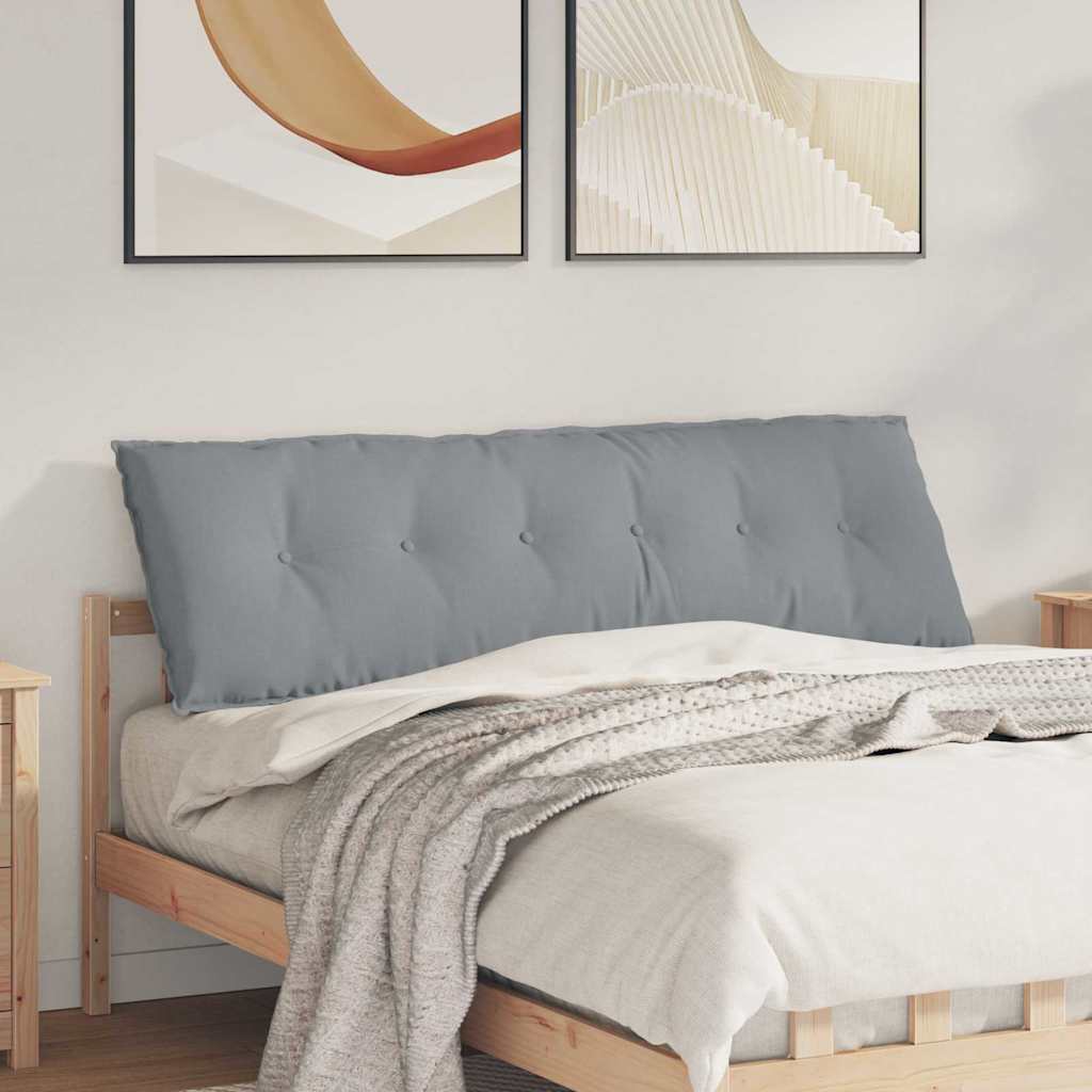 Poduszka na plecy Jasnoszary 160 x 19 x 50 cm tkanina vidaXL