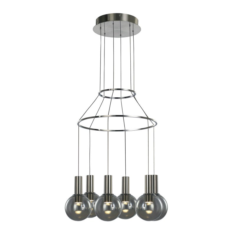 Lampa sufitowa LED Aria 40W ciepła 3000lm metal czarna chromowana wym:150x40x40cm IP20 Italux