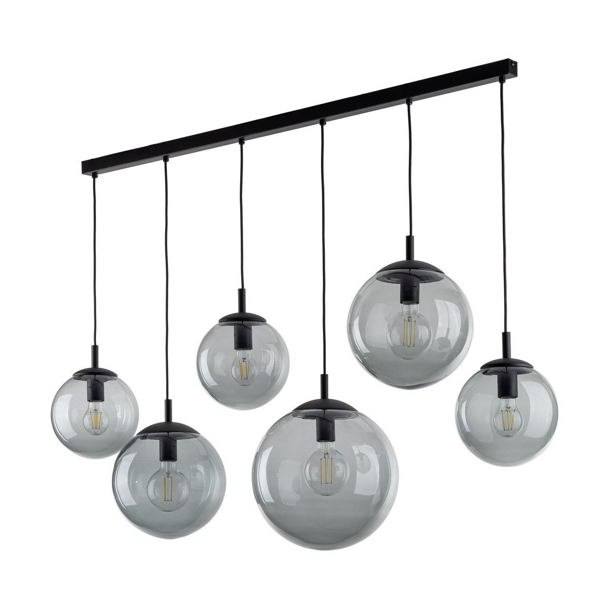 ESME GRAPHITE LAMPA WISZĄCA 6 LISTWA