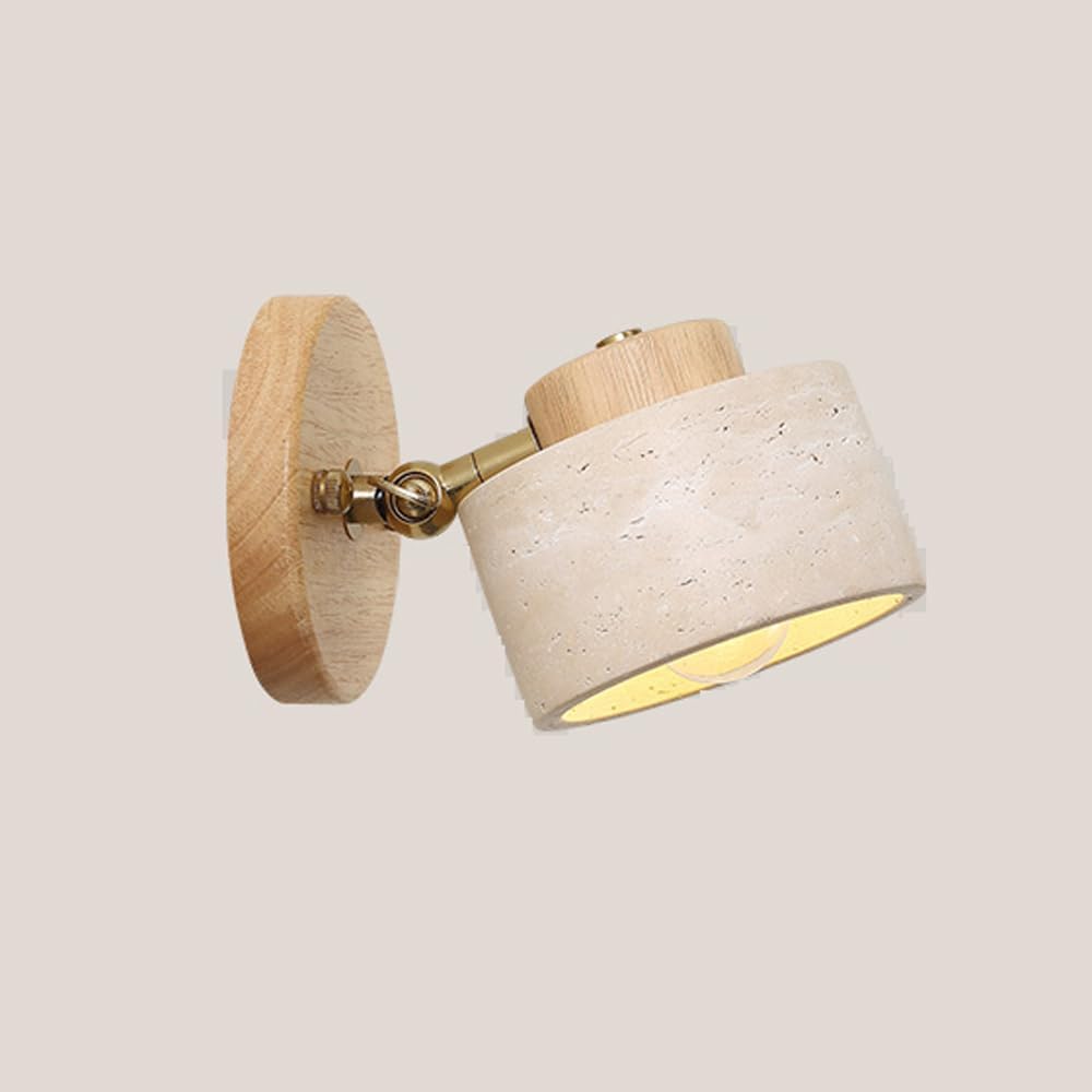 Regulowana lampa ścienna z marmuru i kamienia naturalnego, idealna do łazienek, przewodowa lampa ścienna w stylu rustykalnym, wiejskim.