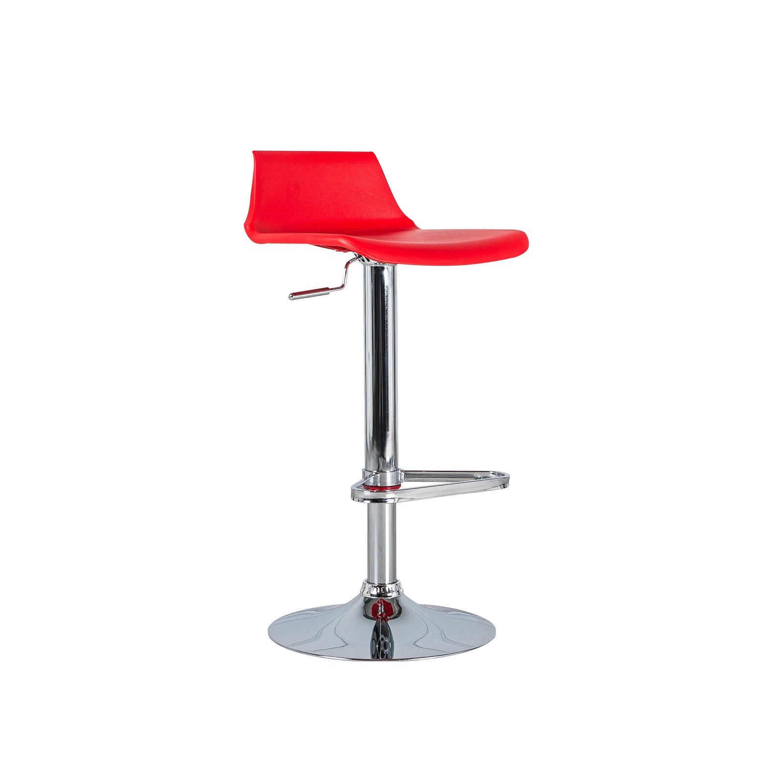 STONES HOME FURNITURE, Sgabello in Polipropilene con Struttura in Metallo, Sgabello Bar e Cucina Regolabile con Alzata a Gas,Modello Fred, Colore Ross