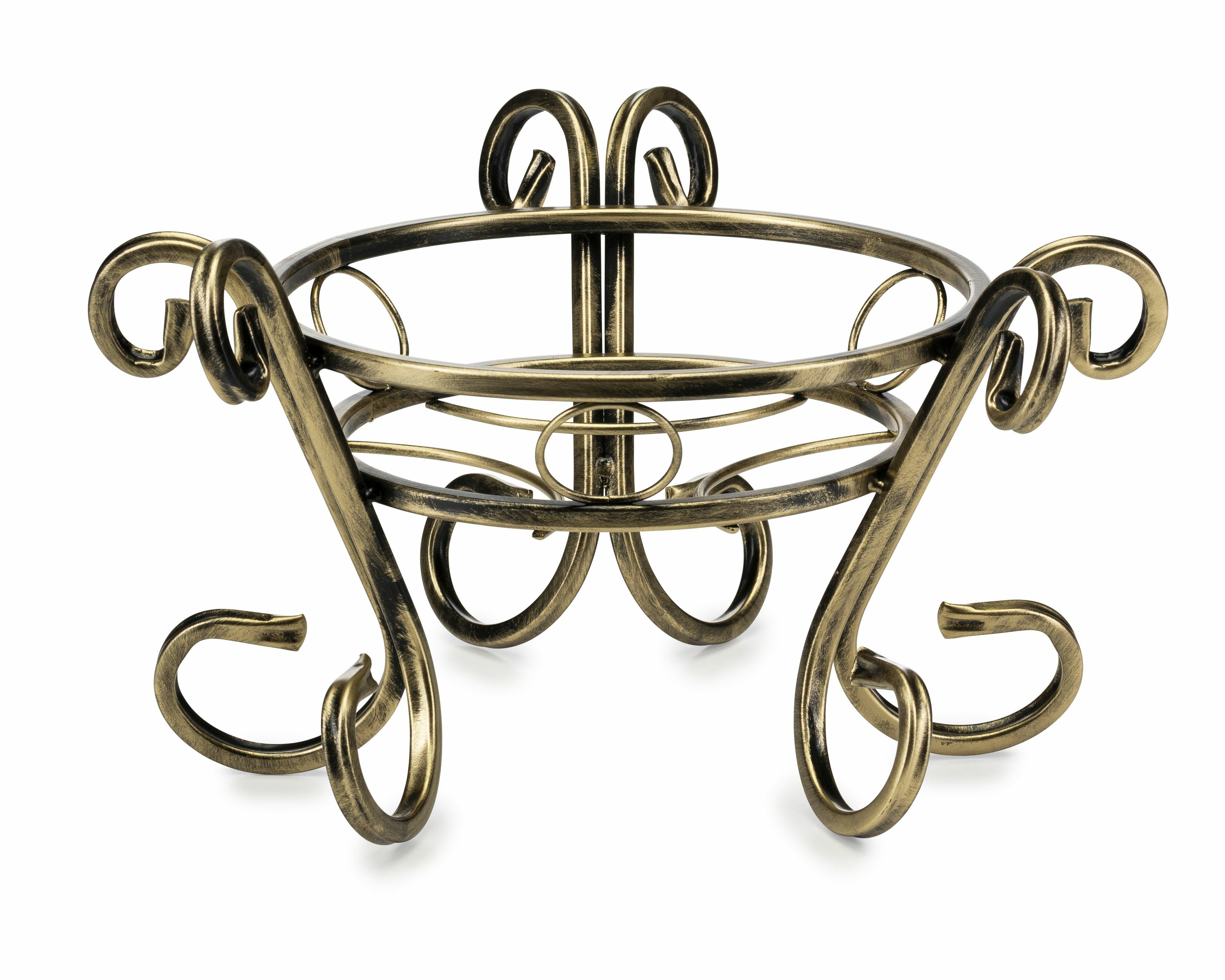 Kwietnik metalowy Dąstal niski złoty na 1 donicę 38x38x21 cm 1 szt.
