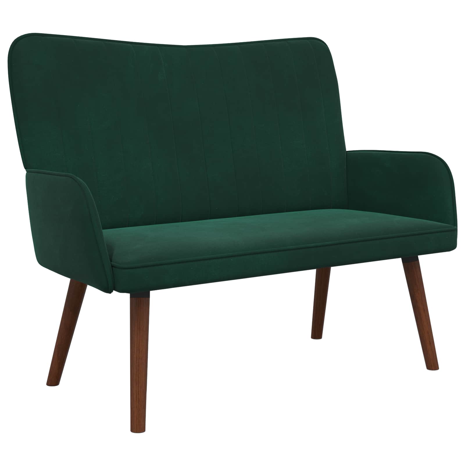 Sofa dwuosobowa Ciemnozielony 115 x 61 x 87 cm Welur