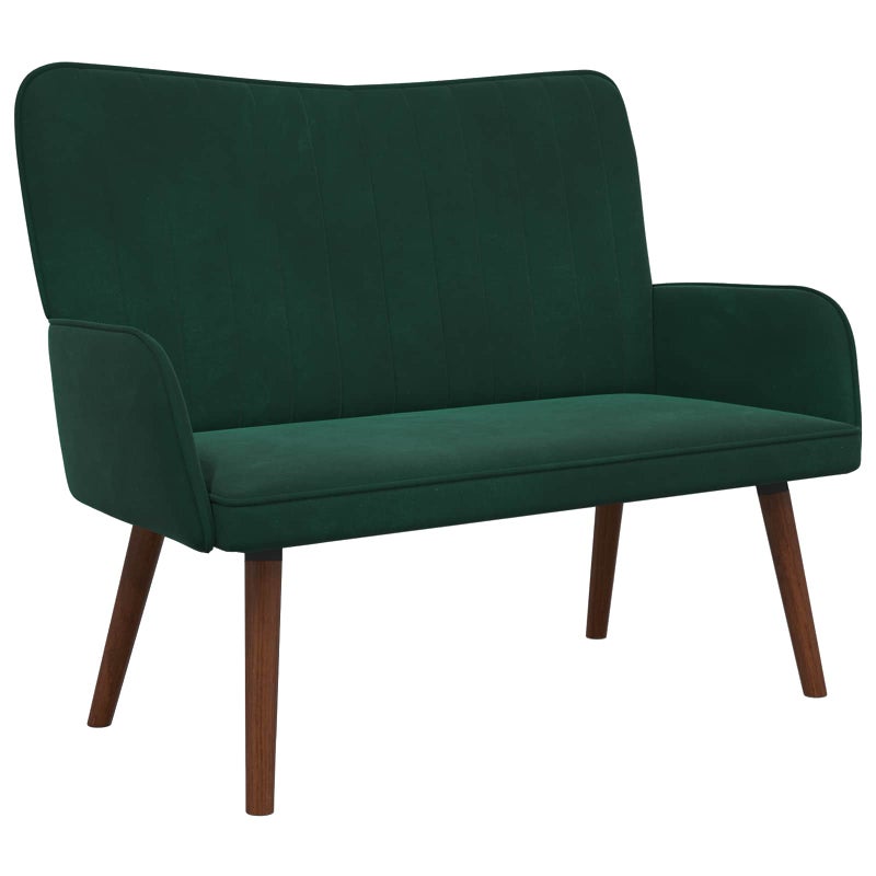 Sofa dwuosobowa Ciemnozielony 115 x 61 x 87 cm Welur