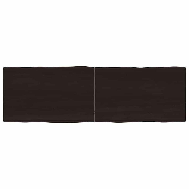 vidaXL Blat, ciemnobrązowy 160x50x(2-4)cm drewno z naturalną krawędzią