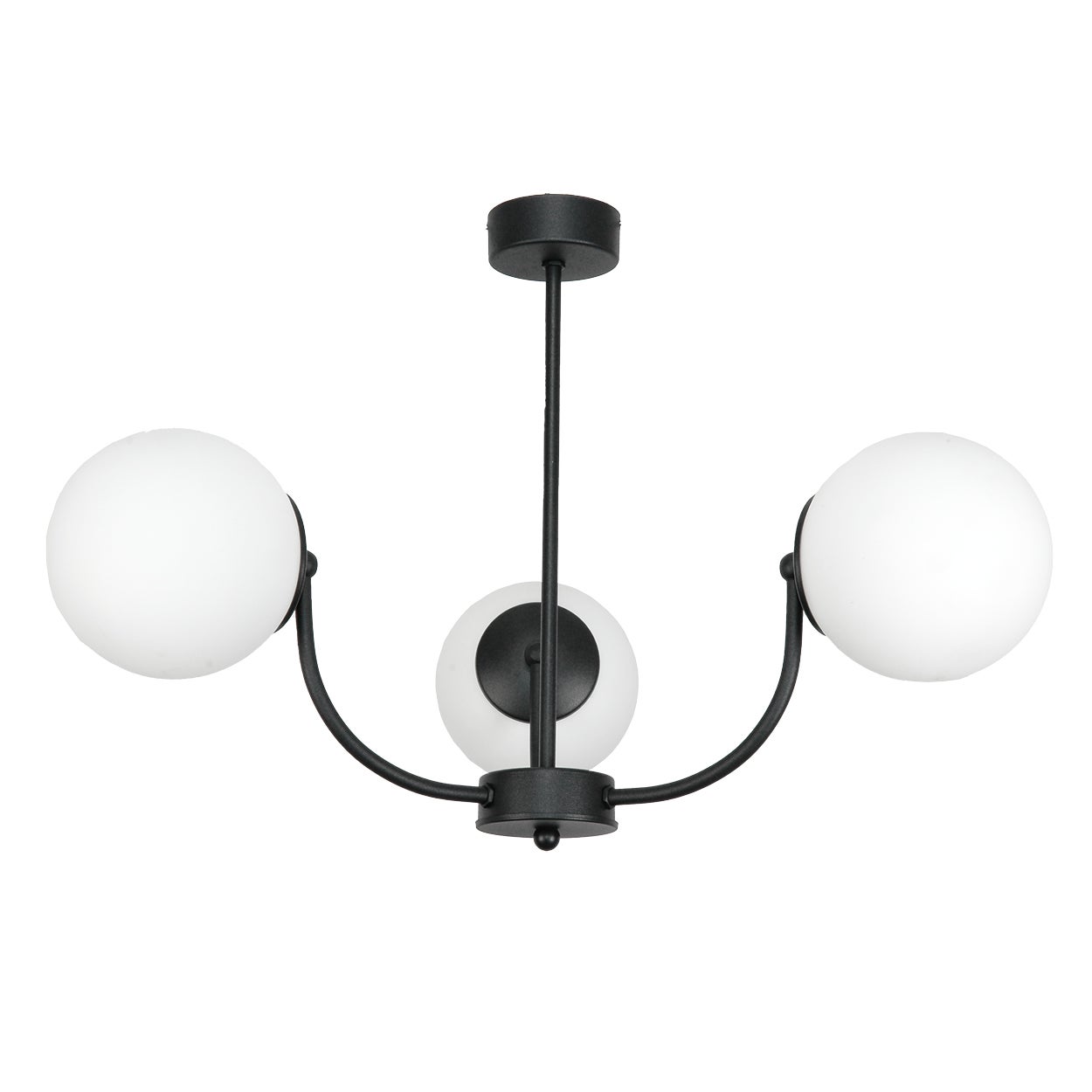 Lampa sufitowa czarna ESTI LAB do salonu 3xE14 białe kule IP20 nowoczesna Edylit