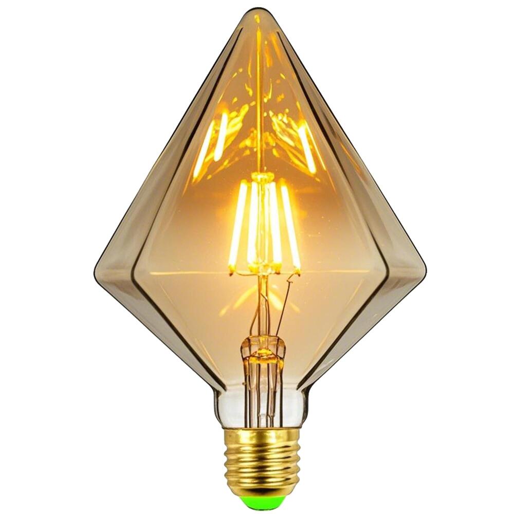 Żarówka LED retro, 4W ciepła biel 2500K, duża kulista żarówka kryształowa, 220V, gwint E27 Edison, specjalna żarówka dekoracyjna