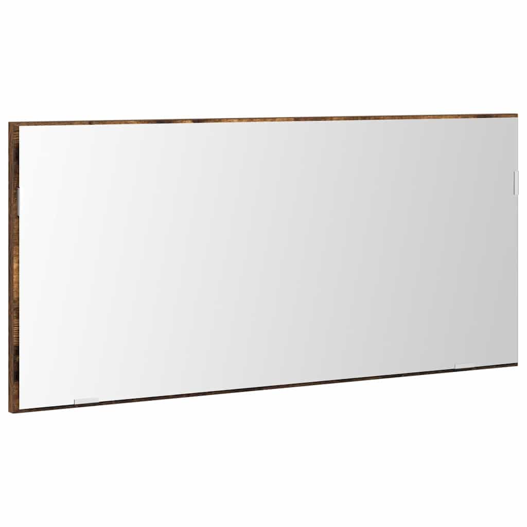 Lustro Z lustrem Brązowy 80 x 37 cm Szkło i drewno inżynieryjne