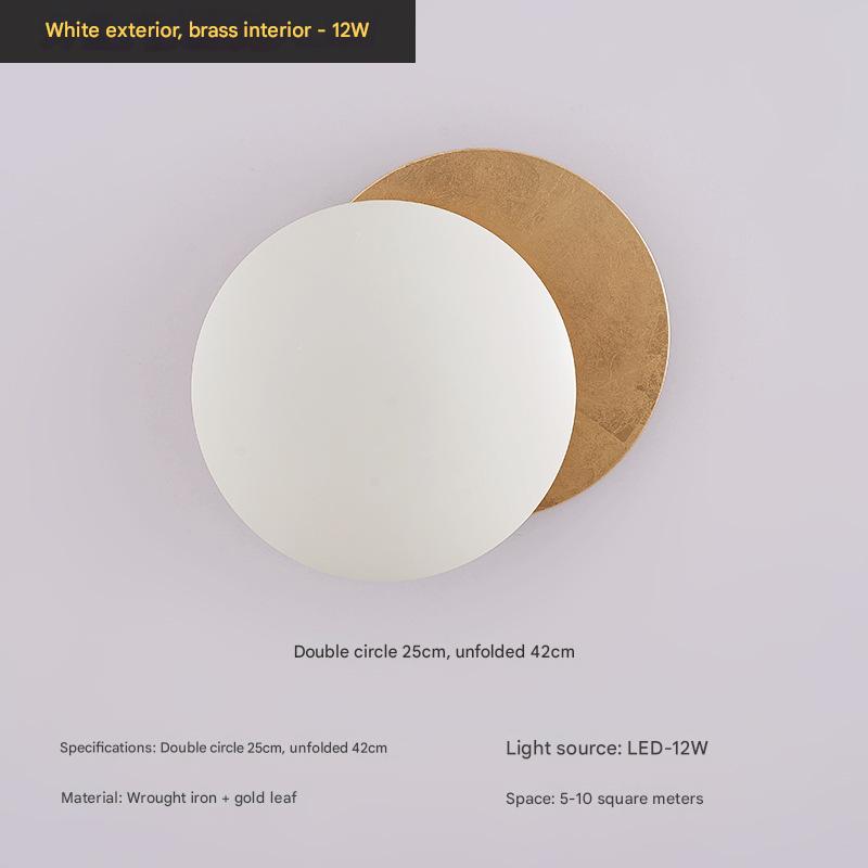 Obracana o 360° lampa ścienna „Zaćmienie Księżyca”, designerska oprawa, 3000 K, średnica 25 cm