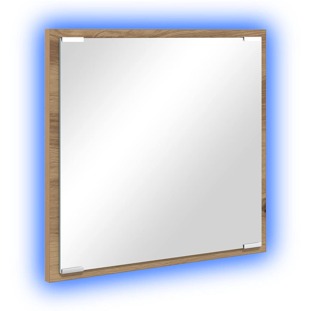 Lustro łazienkowe LED Dąb rzemieślniczy 40 x 37 x 8.5 cm