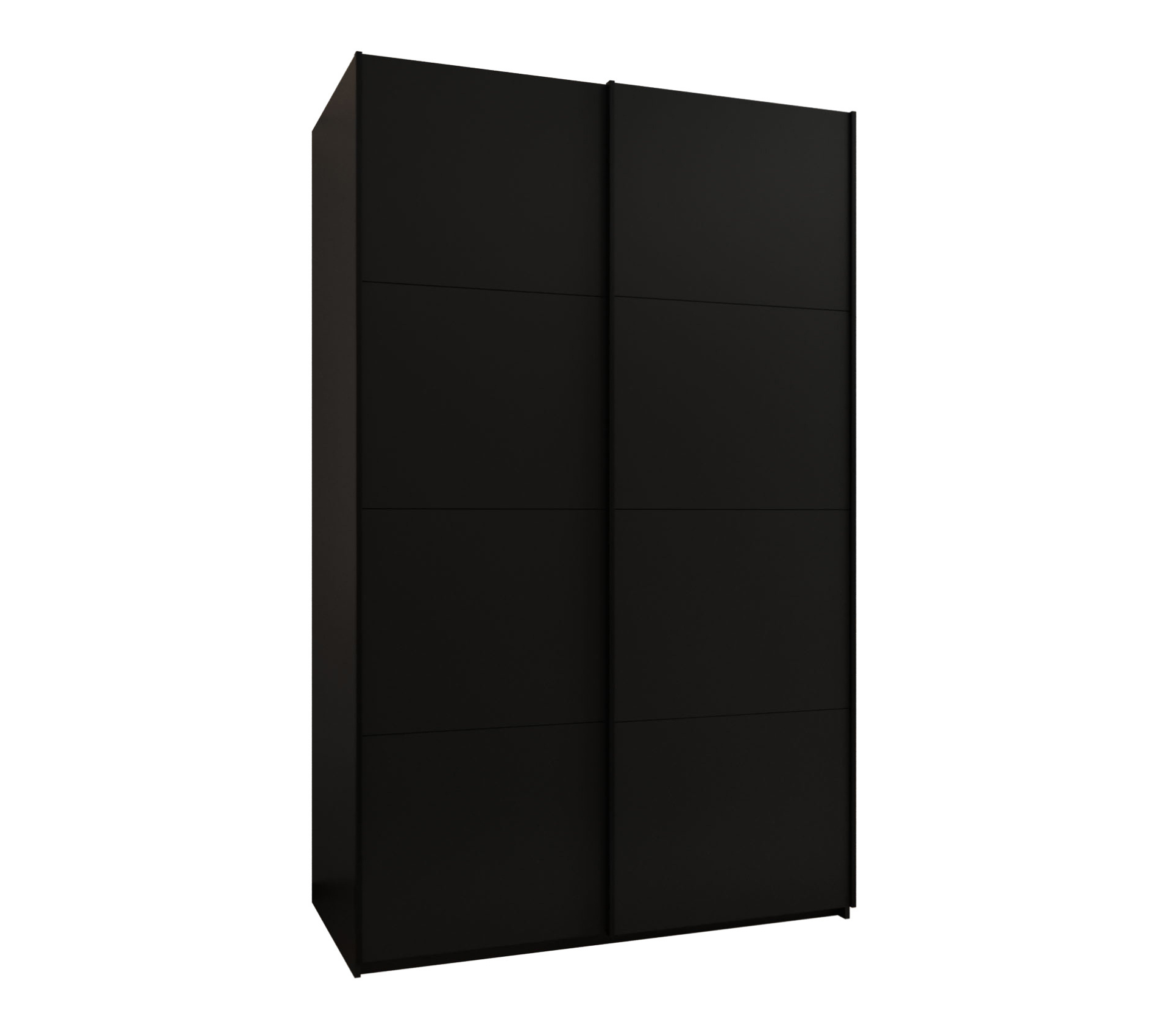 Szafa przesuwna wysoka Lux 1 150 x 64 x 245,5 cm czarny + czarny + u. czarny - Abiks Meble
