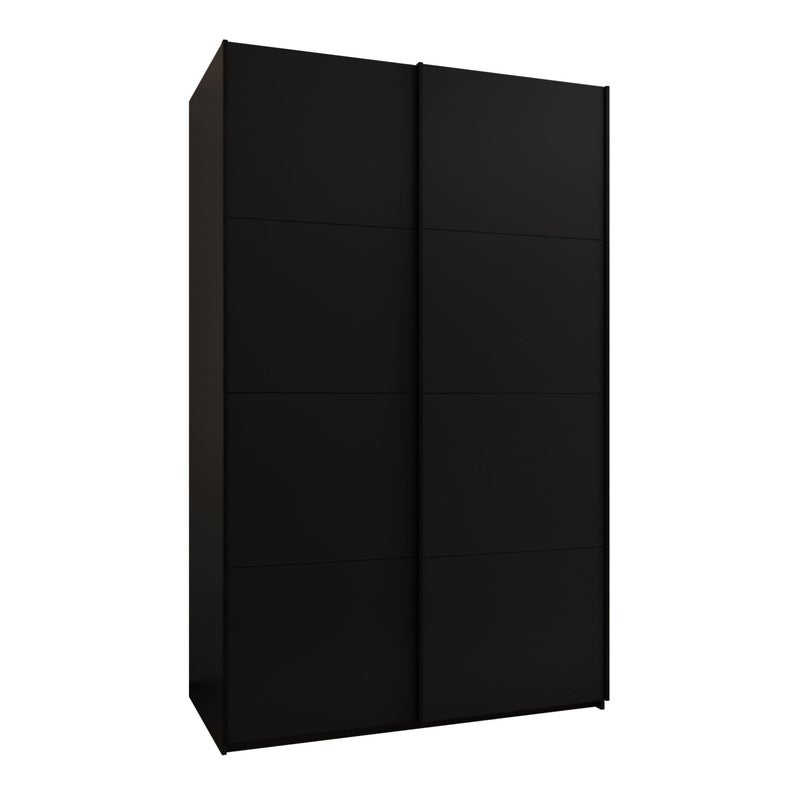 Szafa przesuwna wysoka Lux 1 150 x 64 x 245,5 cm czarny + czarny + u. czarny - Abiks Meble
