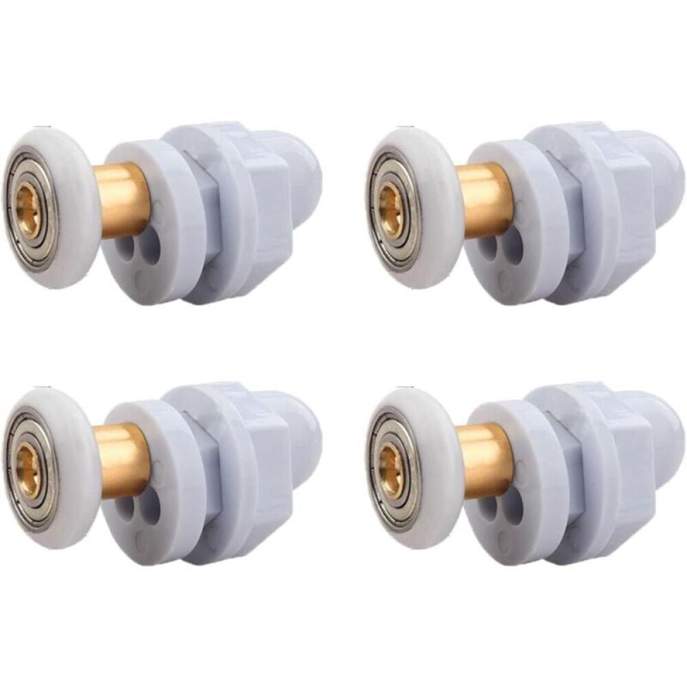 Rolki do drzwi prysznicowych, 4 sztuki, do wymiany rolek do drzwi przesuwnych prysznicowych (23 mm)