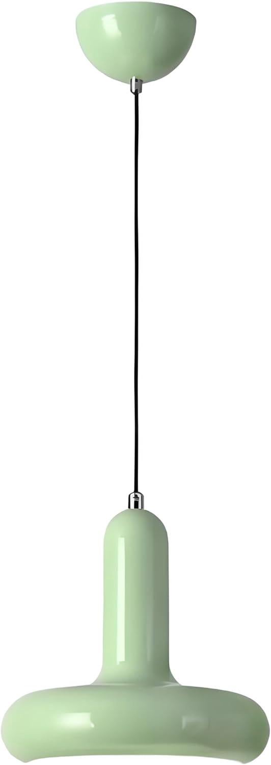 Nowoczesny kolorowy żyrandol, oprawka E27, regulowany kabel o długości 150 cm, lampa sufitowa z malowanego metalu, odpowiednia do sypialni, miętowo-zi