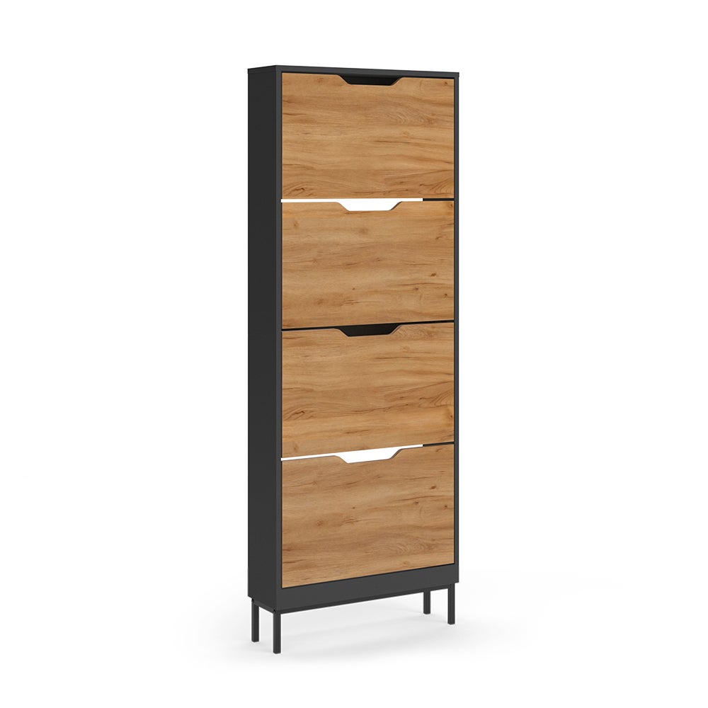 Vicco Wózek na buty Luca, Antracyt/Dąb goldkraft, 59 x 157.5 cm z 4 uchylnymi przegrodami