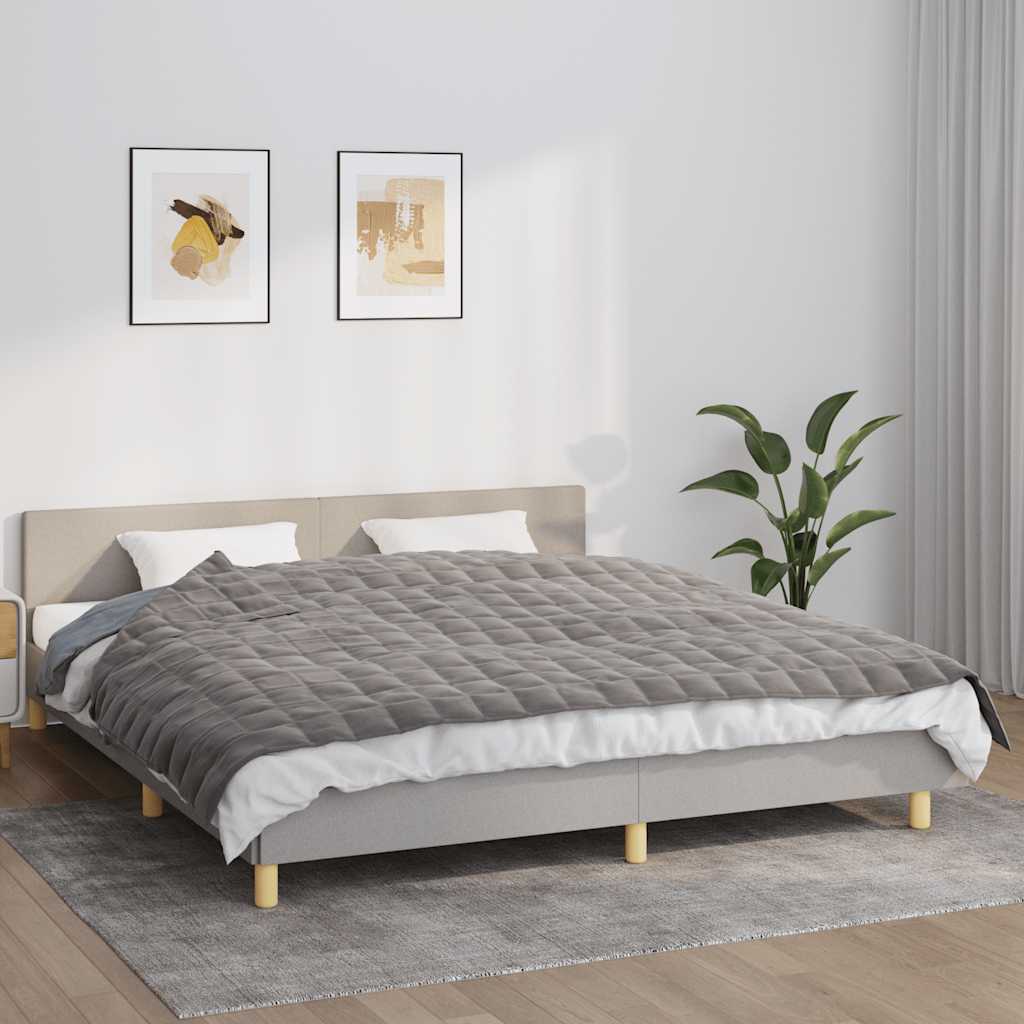 Koc obciążeniowy, szary, 155x220 cm, 11 kg, tkanina vidaXL