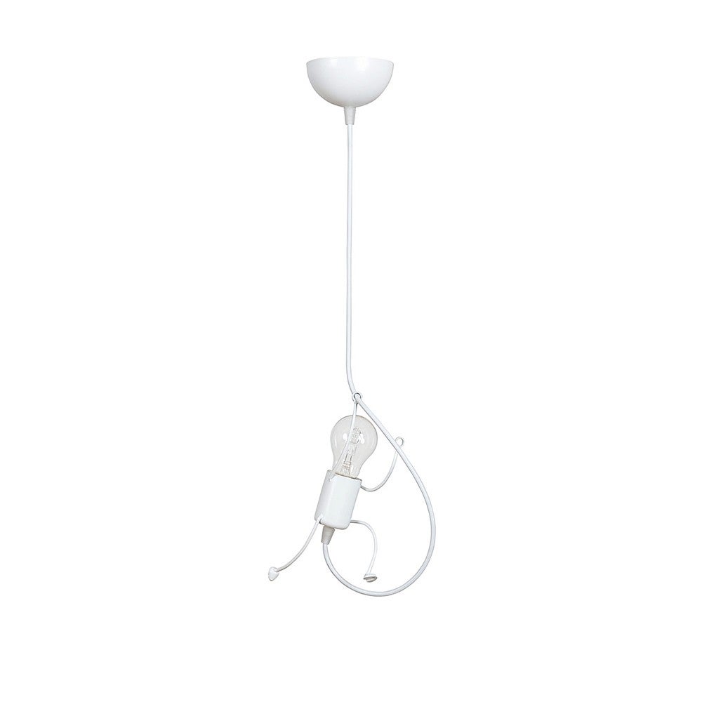 Dziecięca lampa sufitowa Mime biała 1xE27 ø14cm