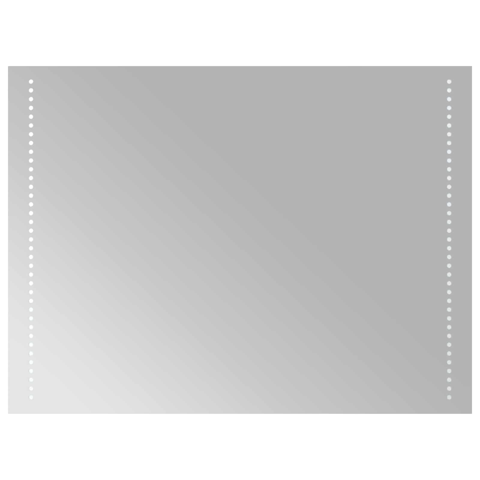 Lustro Łazienkowe Ścienne Prostokątne 80x60 cm z LED 5 V Przezroczyste