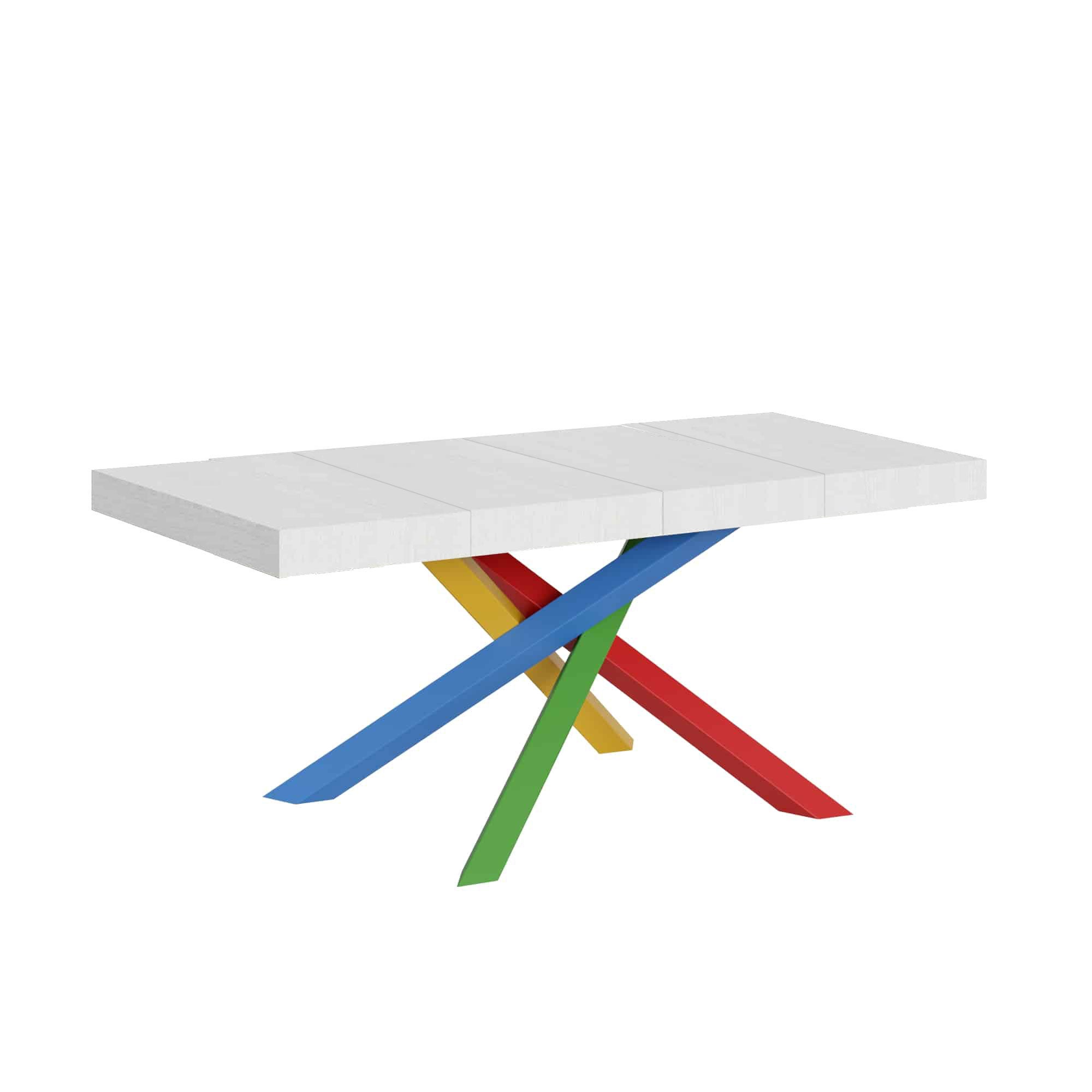 Stół rozkładany 90x130/234 cm Volantis Premium Biały Jesion rama 4/B