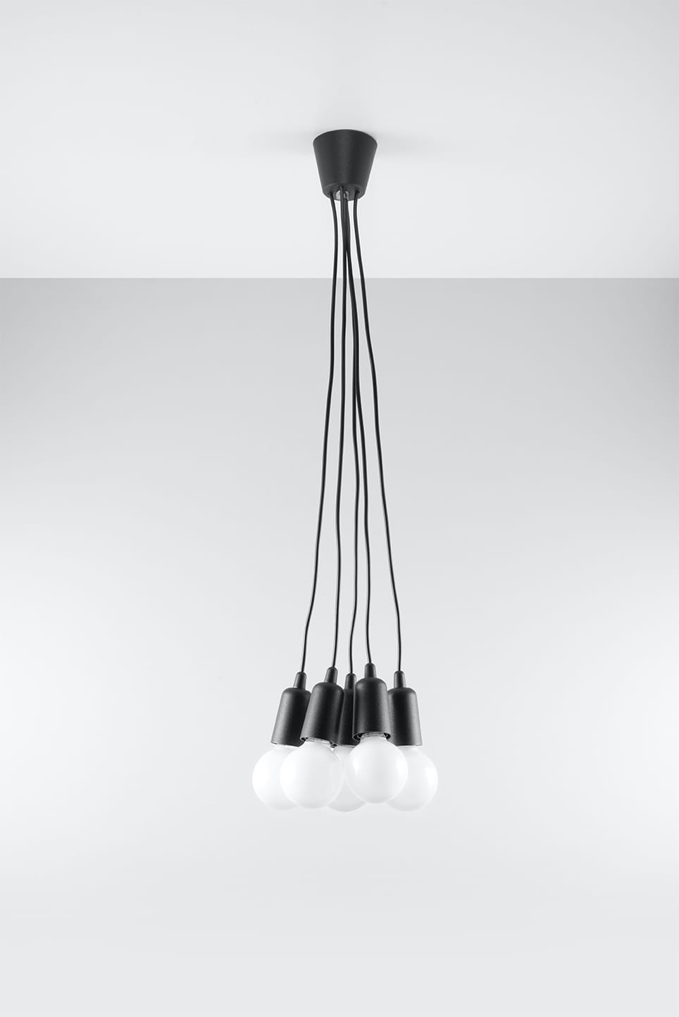 Żyrandol DIEGO 5 czarny Sollux Lighting SL.0574