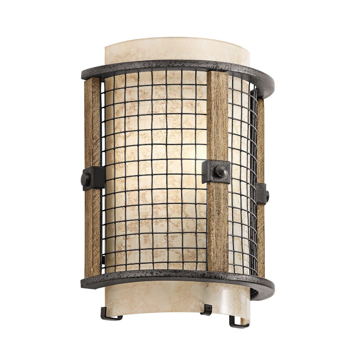 Kinkiet rustykalny szklany Ahrendale 1xE14 40W Kichler
