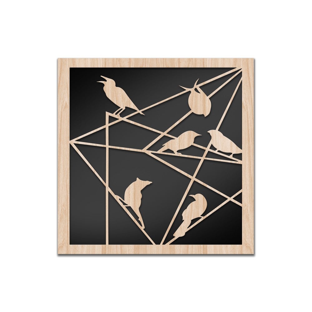 KRATOWNICE - WYCIĘTE LASEROWO Rama meblowa z drewna kompozytowego i PVC 60x60 cm
