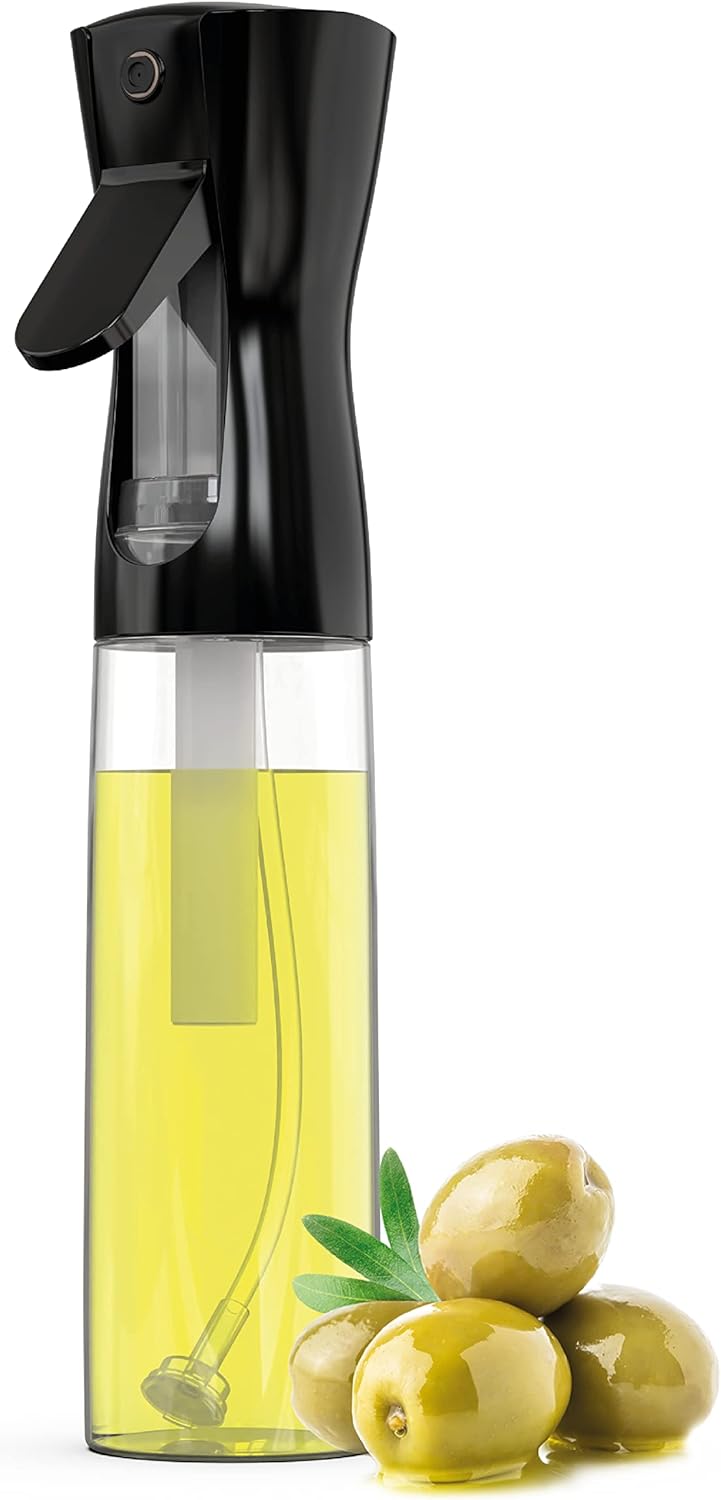 300 ml spryskiwacz do oleju - czarny spryskiwacz do oleju kuchennego, butelka ze spryskiwaczem do oliwy i octu kuchennego