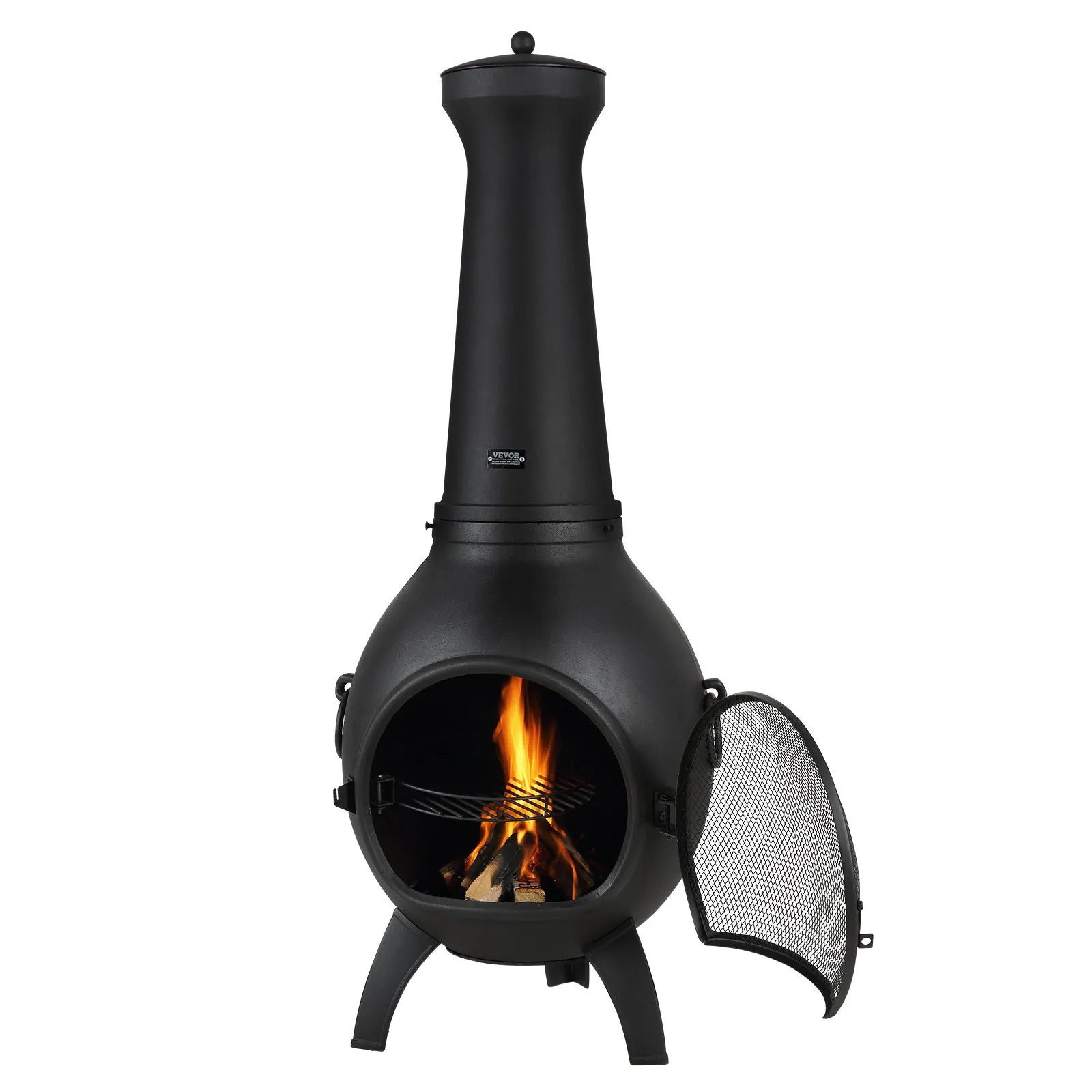 Kominek ogrodowy czarny premium chimenea ogrzewacz tarasowy palenisko ogród