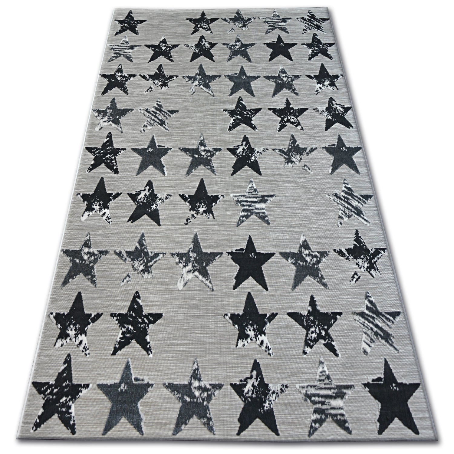 Dywan LISBOA 27219/956 Gwiazdy Gwiazdki Czarny 160x230 cm